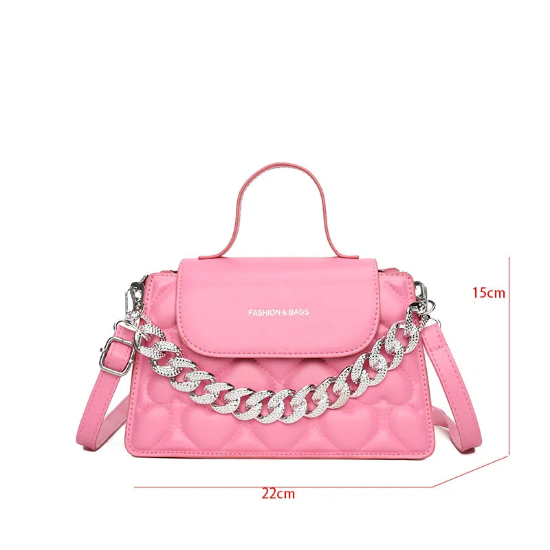 Thick Chain Crossbody Bag Shoulder Tote Clutches