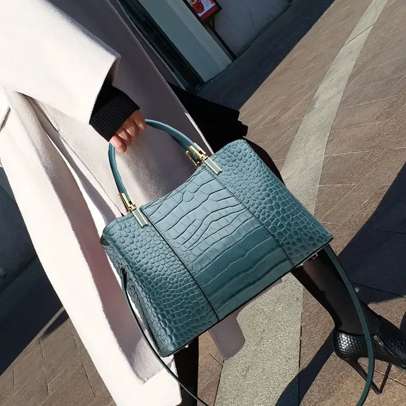 Blue Handbag Large Capacity One Shoulder Crossbody Bag
