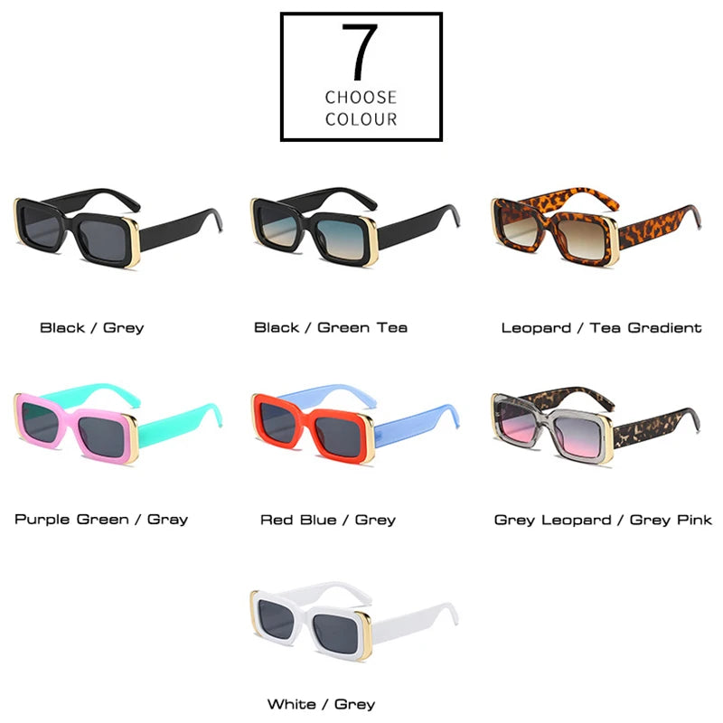 Square Sunglasses Jelly Color Shades UV400