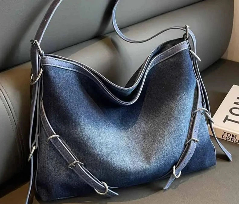Denim Large Capacity Shoulder Messenger Bag