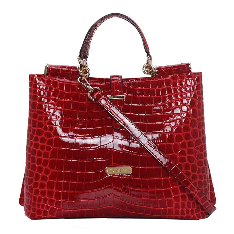 Luxury Brand Bag High Quality Crocodile Embossed Famous Designer Leather Handbag Large Capacity Single Shoulder Crossbody Bag