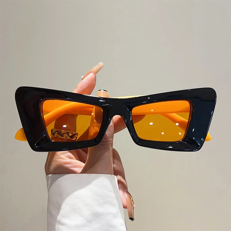 KAMMPT Fashion Cat Eye Sunglasses Women 2023 New Vintage Candy Color Shades Sun Glasses Trendy Brand Outdoor Travelling Eyewear