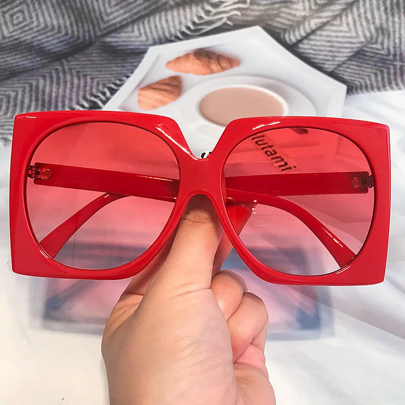 Unique Candy Color Square Sunglasses