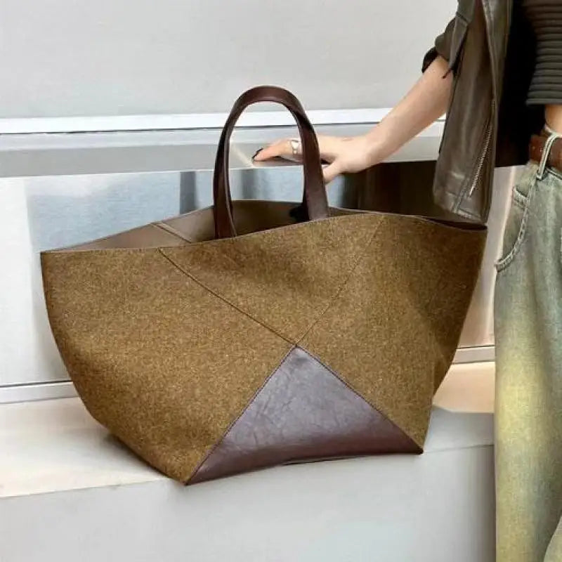 Bucket Tote Bag French Vintage Shoulder Bag