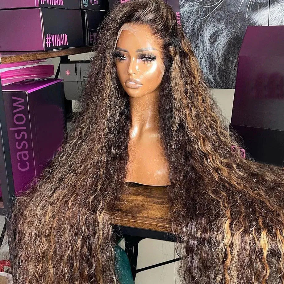 Highlight Wig Human Hair Ombre HD Lace Wig 13x6 Deep Wave Frontal Wig