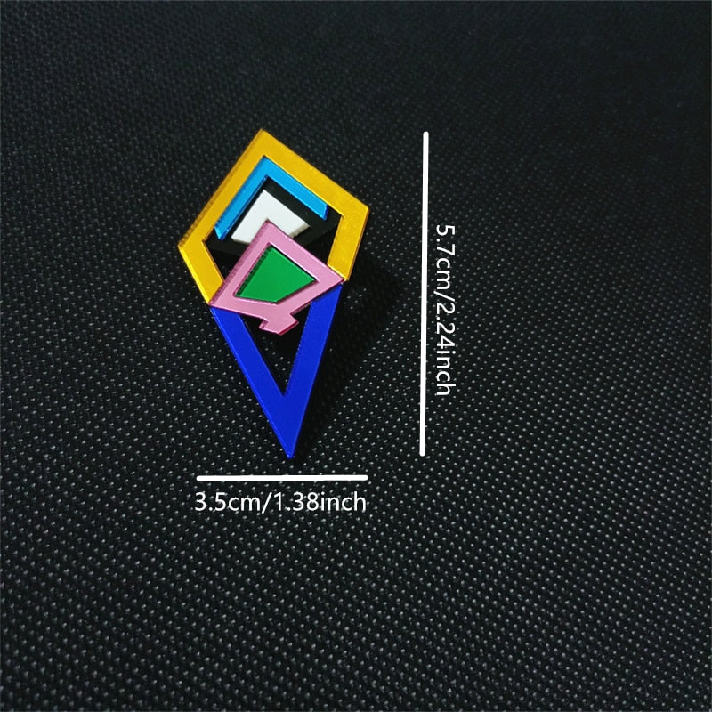 Vintage Acrylic Earrings Stud for Women Geometric Mirror Jewelry