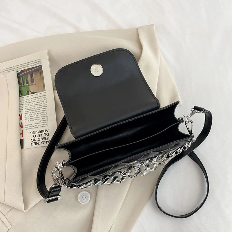 Thick Chain Crossbody Bag Shoulder Tote Clutches