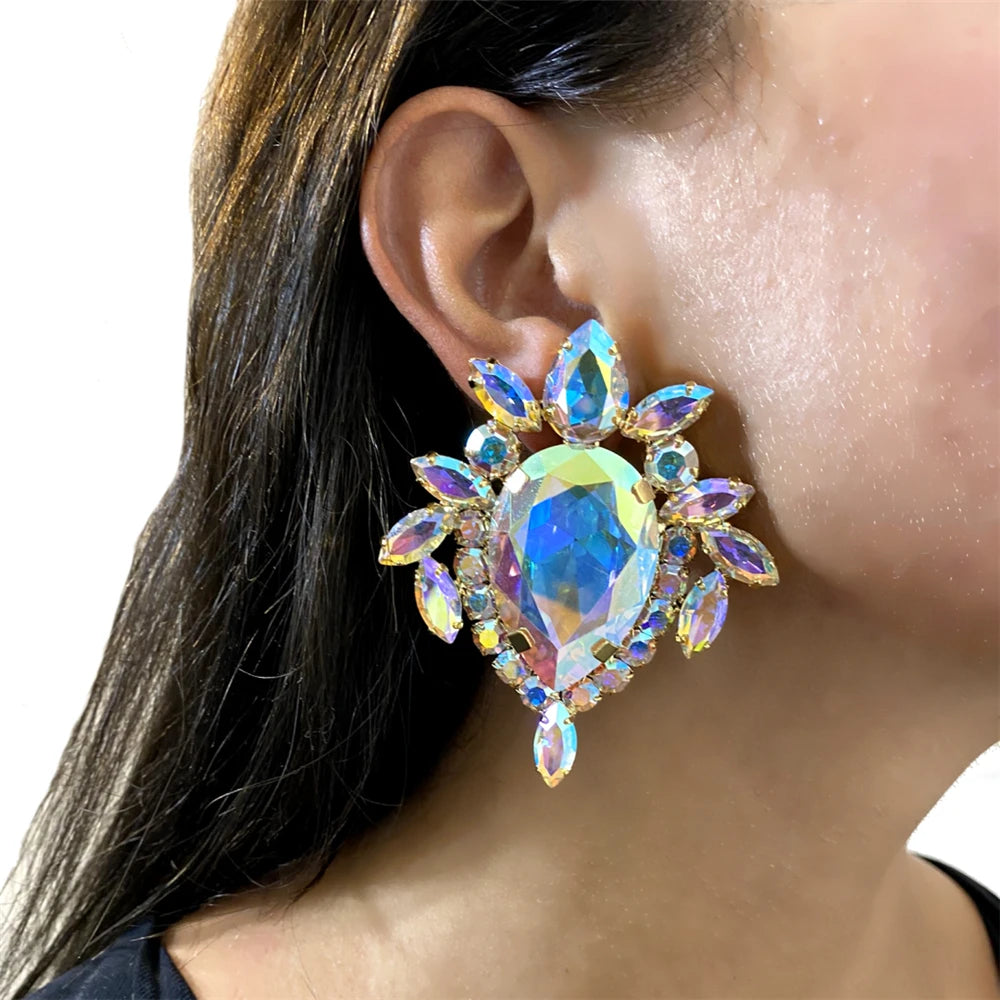 3pc Fashion Exquisite Rhinestone Necklace Earrings Ring Jewelry Set Success