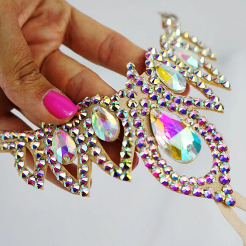 Stonefans Rhinestone Drop Finger Bracelet Chains for Women Free Shipping Luxury Accessories Statement Belly Dance Head Jewelry