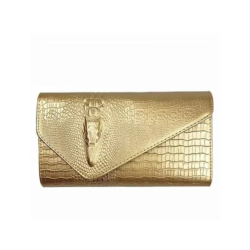 Luxury Crocodile Bags Women Leather Chain Crossbody Bags Clutch