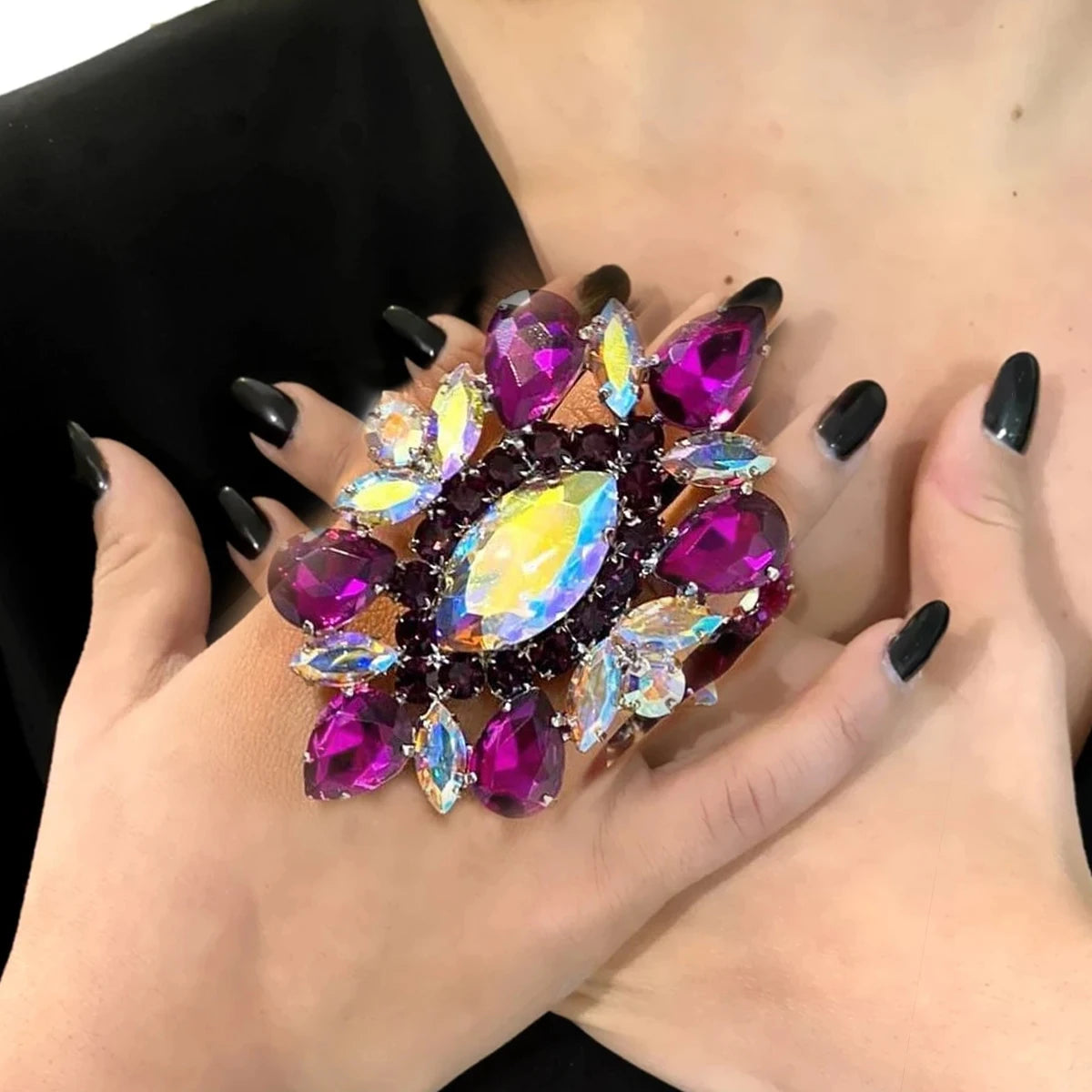 Fashion Crystal Exaggerate Finger Rings
