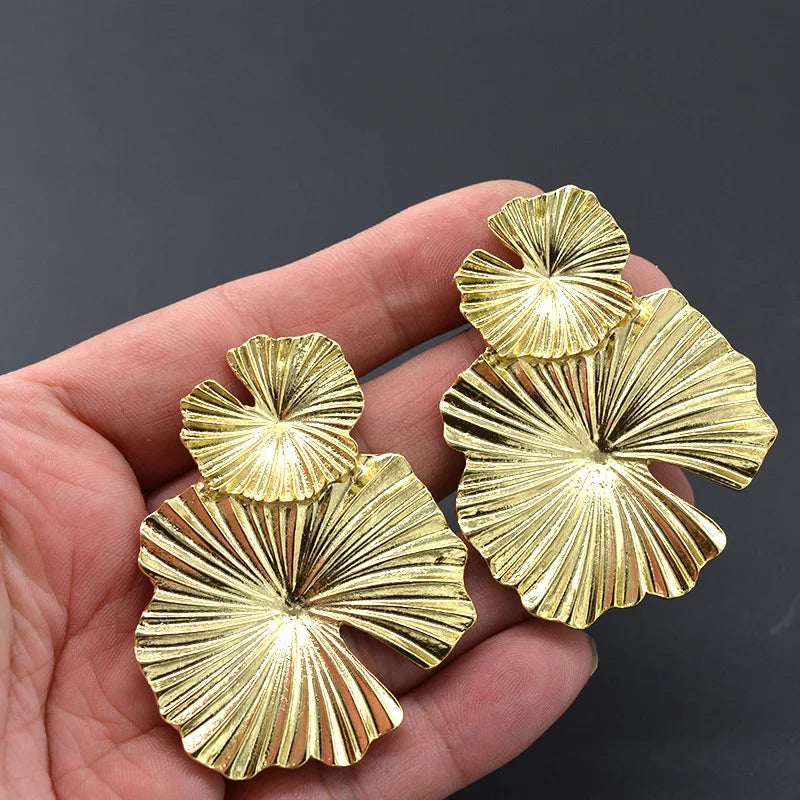 Big Exaggerated Flower Dangle Earrings