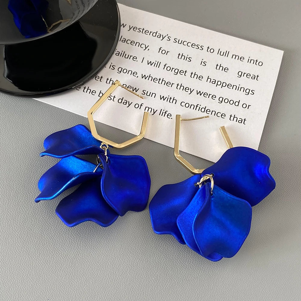Blue Statement Earrings