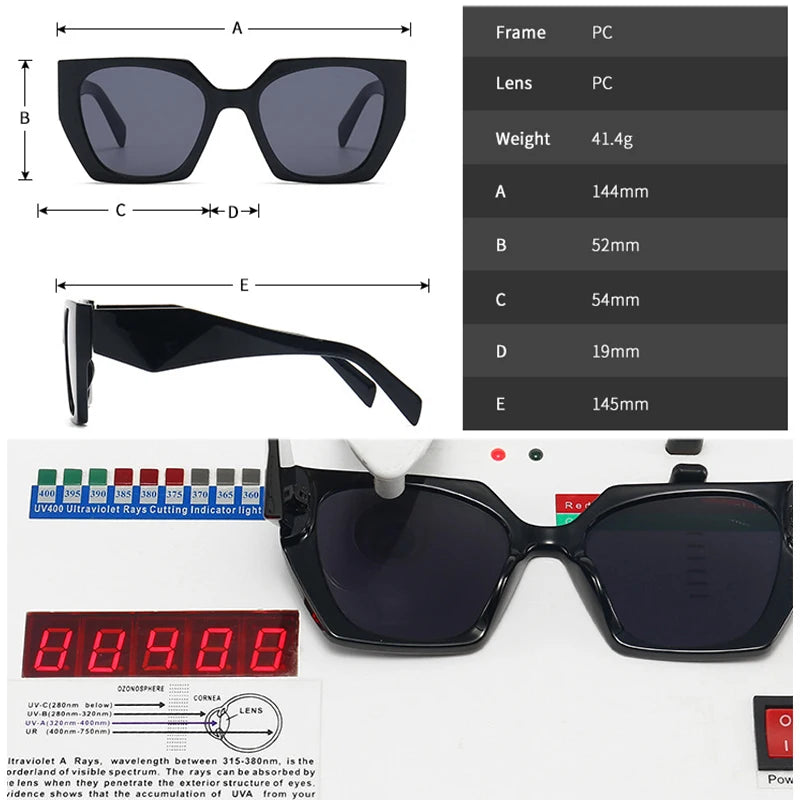 Retro Polygon Cat Eye Colorful Sunglasses