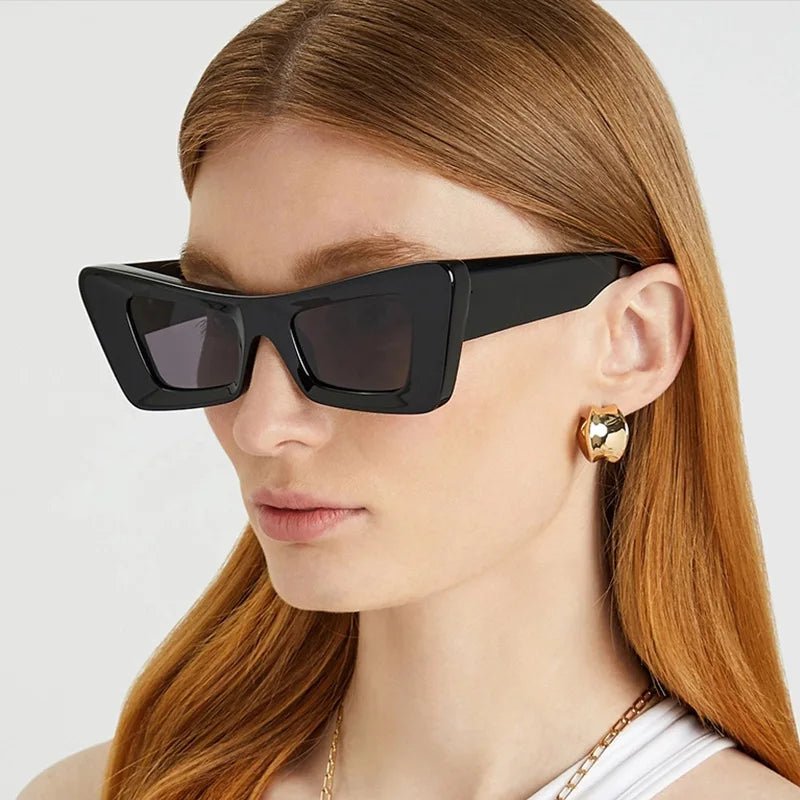 Cat Eye Sunglasses Vintage Square Female Shades