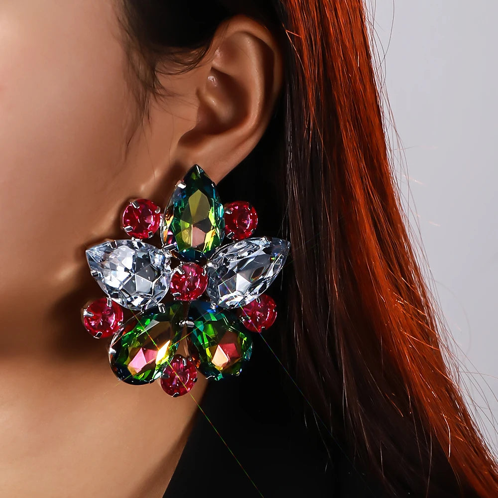 Flower Clip on Earrings Non Piercing Accessories