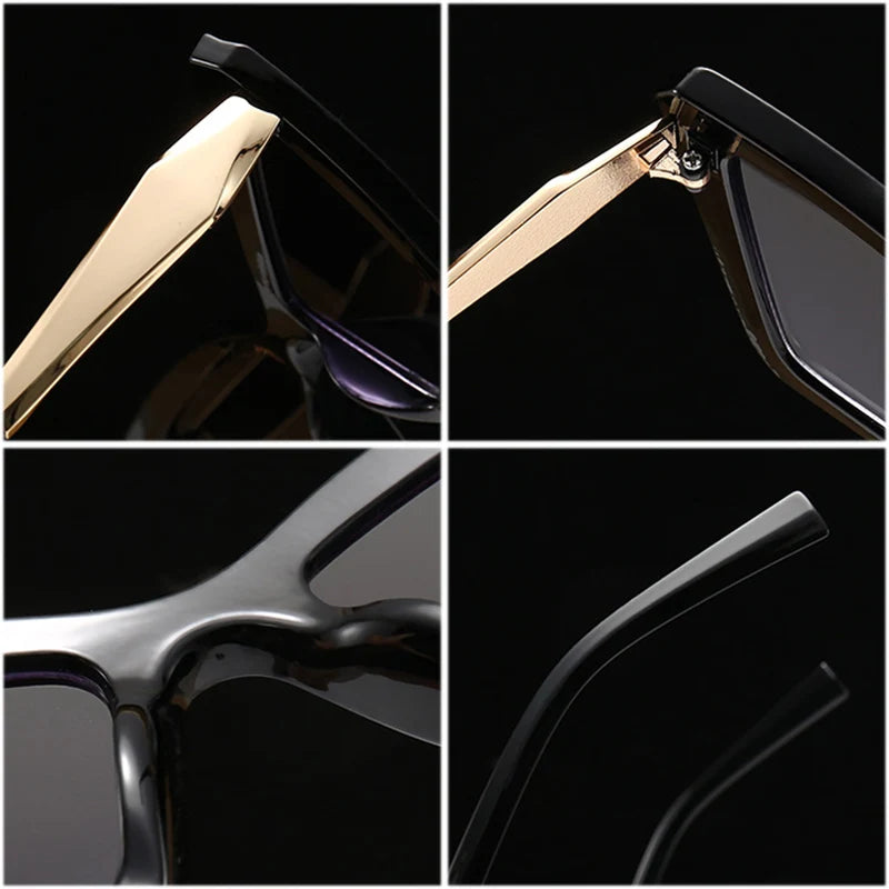 SHAUNA Retro Cat Eye Women Gradient Sunglasses Fashion Brand Designer Tea Blue Men Trending Sun Glasses Shades UV400