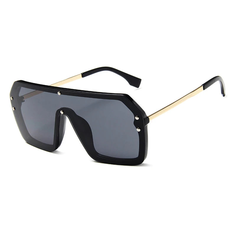 XJiea Rimless Sun Glasses For Women Fashion 2024 Oversize Square Man Sunglass Mirror Gradient Luxury Brand Driving Oculos De Sol