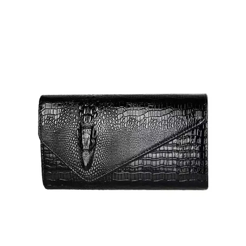 Luxury Crocodile Bags Women Leather Chain Crossbody Bags Clutch