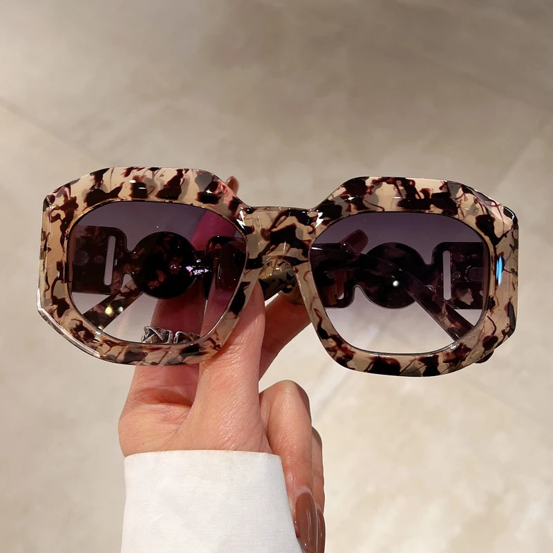 Vintage Oversize Sunglasses Women Gradient Shades