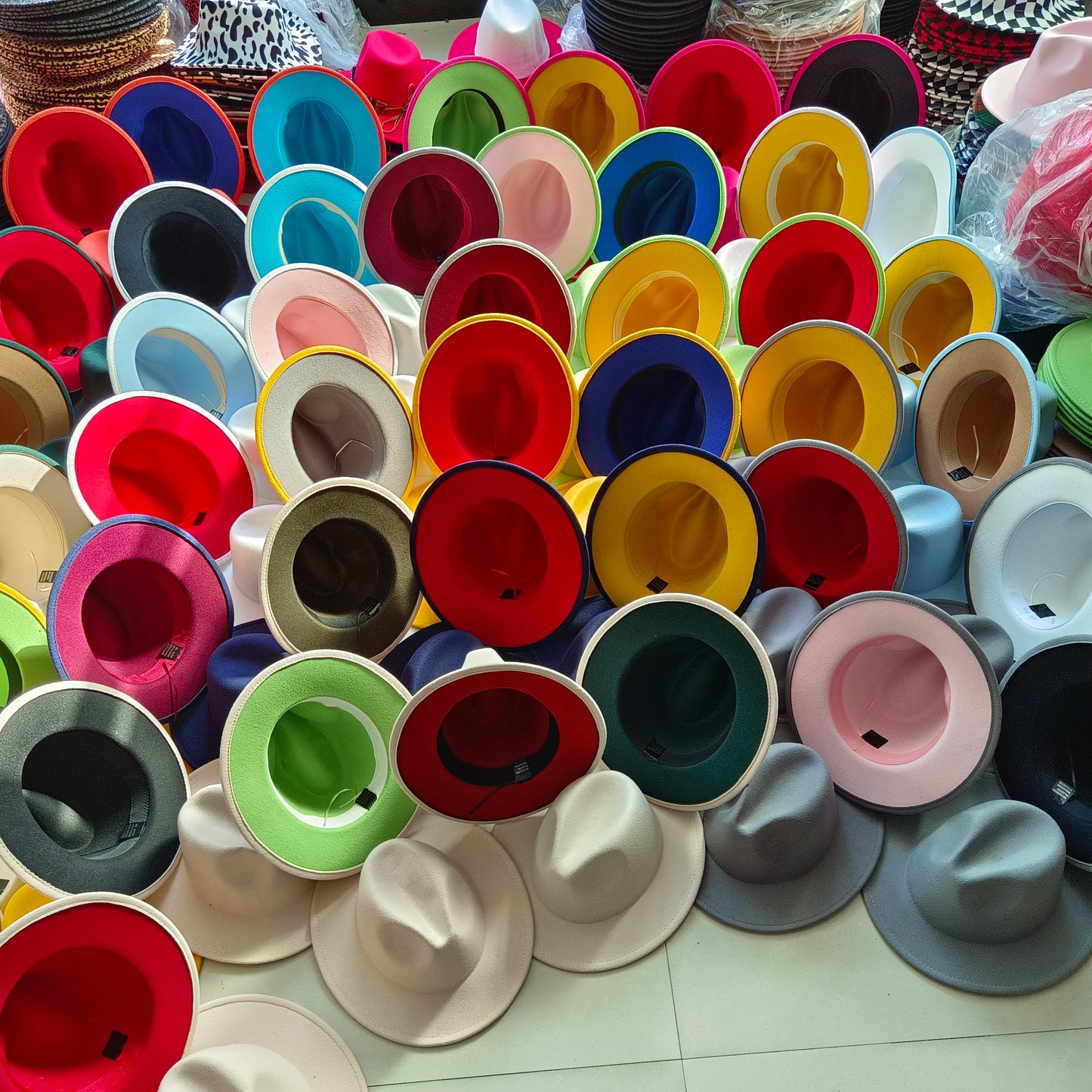 Fedoras with a Color Bottom