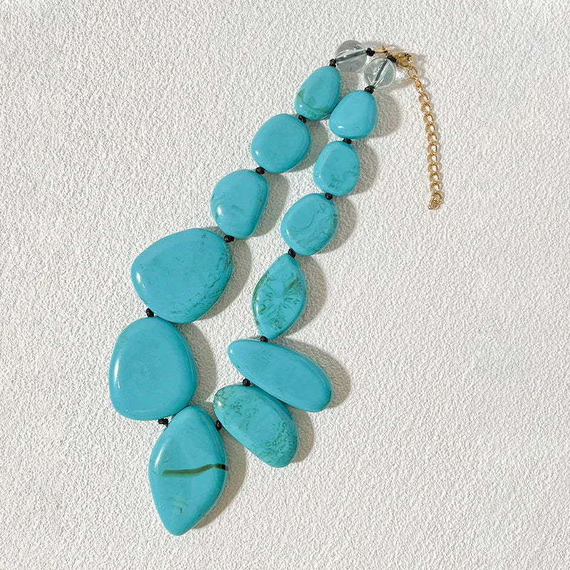 Colorful Chain Big Necklaces for Women Girls Multi Color
