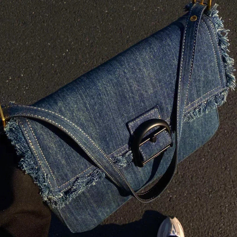 Denim Vintage Messenger Bag