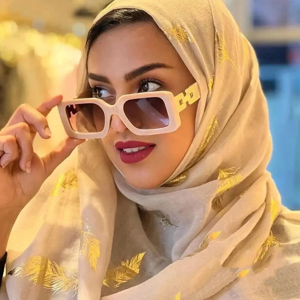 Retro Square Trendy Pink Diamond Connecting Frames