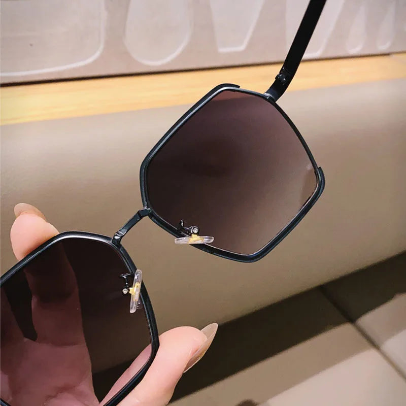 Square Sunglasses for Men Oversized White Tea