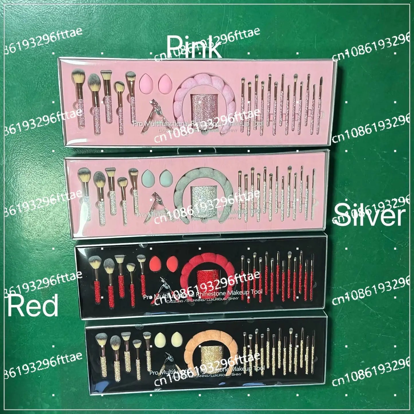 Professional 23pcs Glam Rhinestone Makeup Brush Set