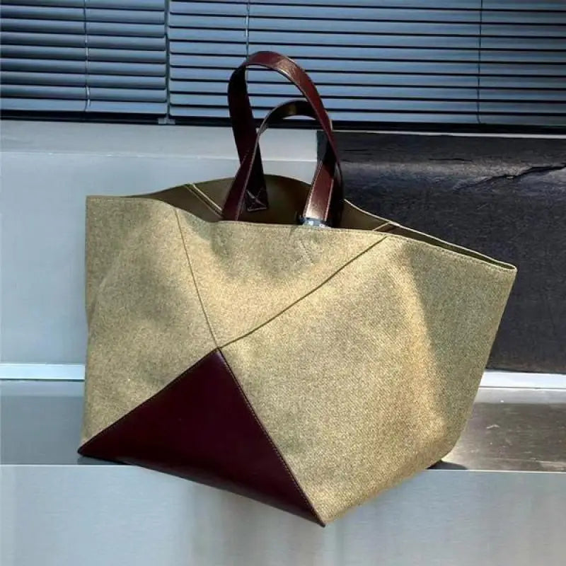 Bucket Tote Bag French Vintage Shoulder Bag