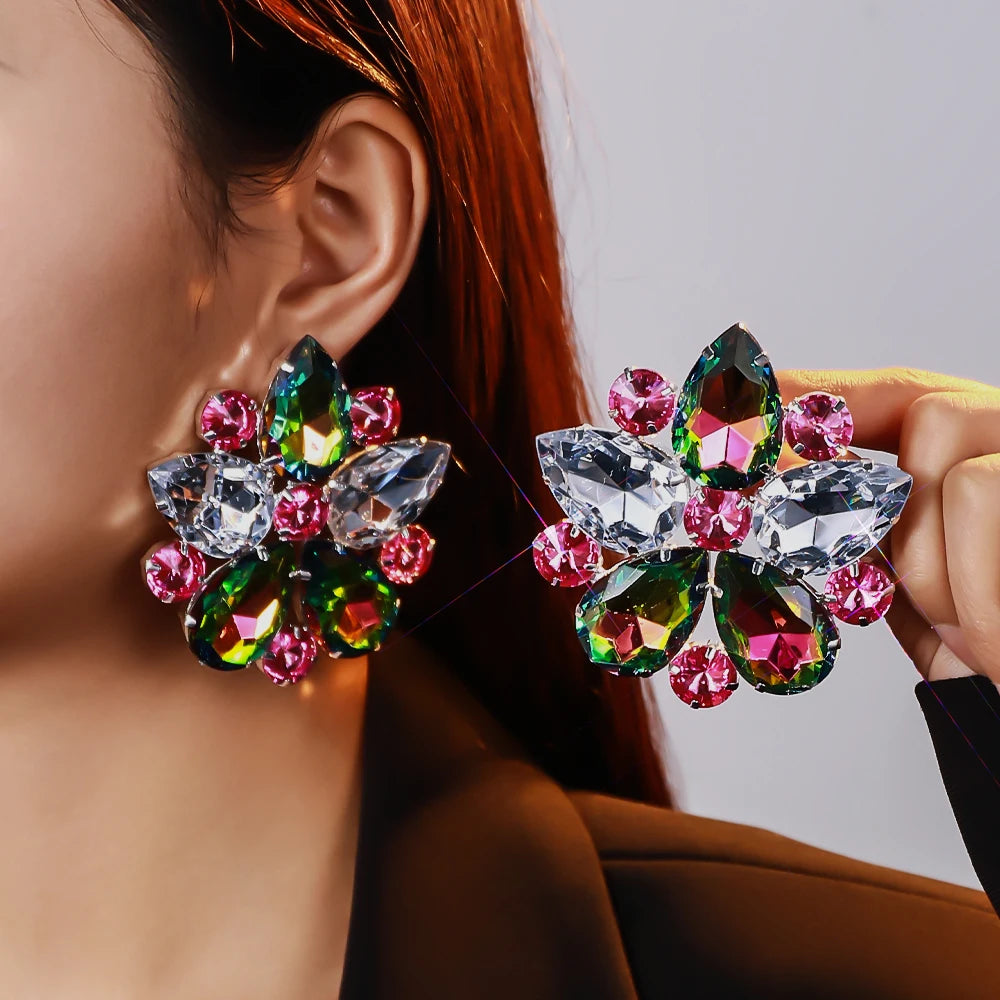 Flower Clip on Earrings Non Piercing Accessories