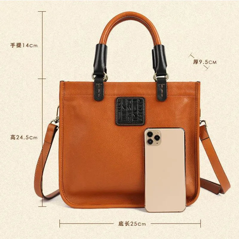 Genuine Leather Luxury Vintage Handbag