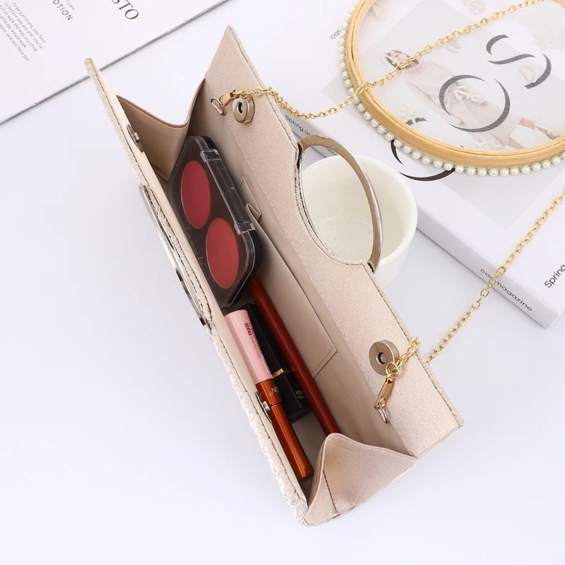 Crystal Handle Evening Clutch