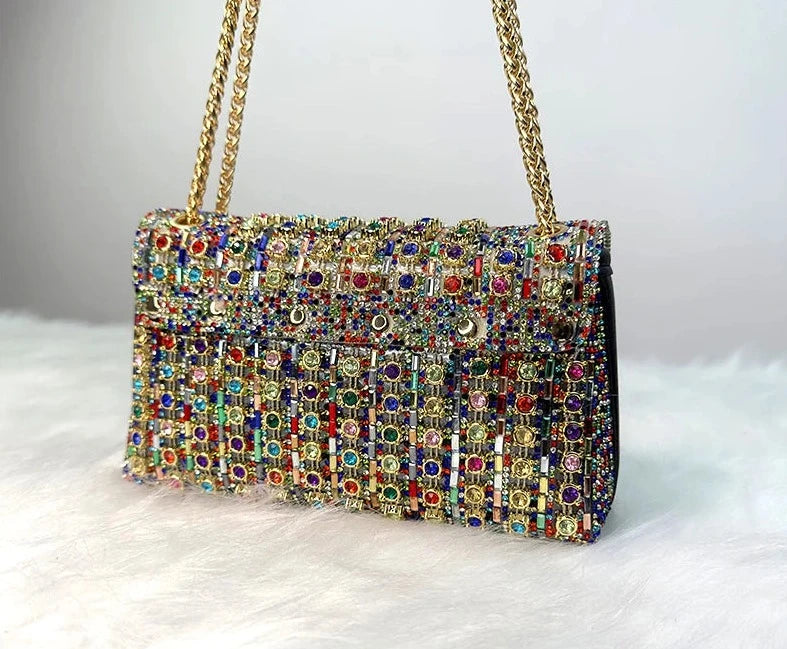 Luxury Designer Rhinestone Clutch