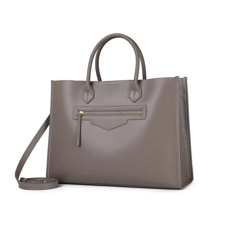 Leather New High Capacity Women's Commuter Bag Light Luxury Brand One Shoulder Crossbody Handbag