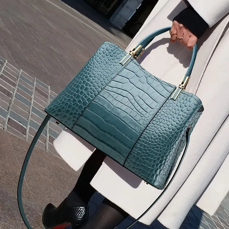 Blue Handbag Large Capacity One Shoulder Crossbody Bag