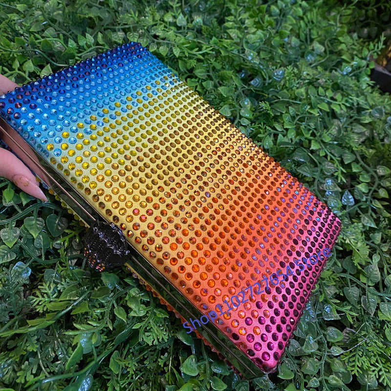 Mettalic Multi Colorful Patchwork Handbag