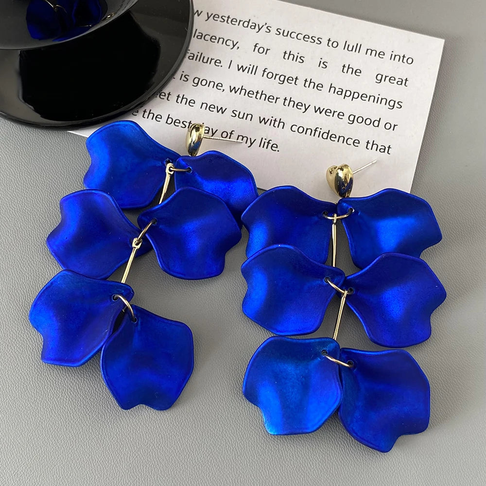 Blue Statement Earrings