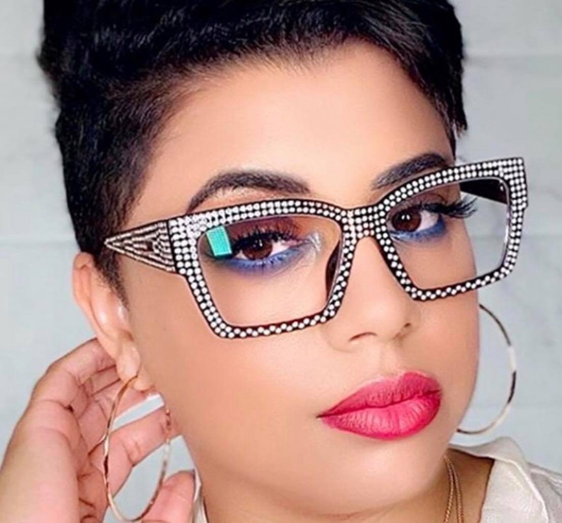 Za'hira Black & White Chic Glasses