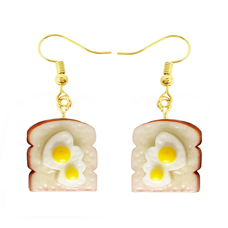Earring For Women Resin Drop Custom Made Handmade Cute Girls Sweet Gift Cookies Macaron Cake Food Donuts