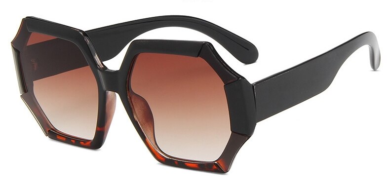 Unique Polygonal Square Sunglasses Brand Designer Gradient Lenses Sunglasses