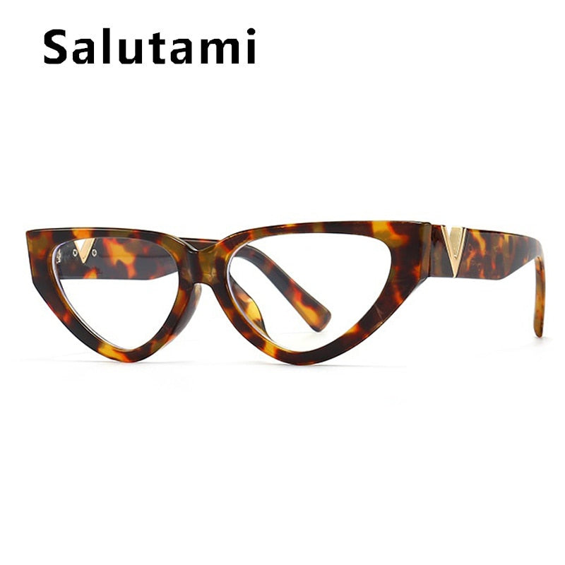 Unique Cat Eye Anti-blue Light Clear Lens Glasses & Sunglasses For Women