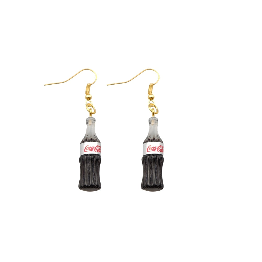 Cola Earring For Women Resin Cute Drink Drop Earrings Children Handmade Jewelry DIY Gifts