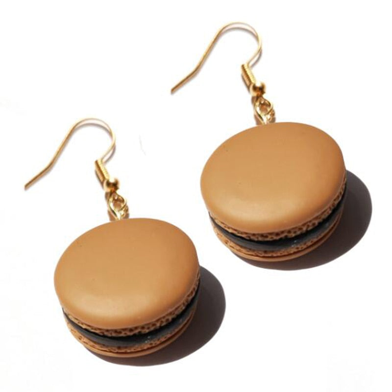 Earring For Women Resin Drop Custom Made Handmade Cute Girls Sweet Gift Cookies Macaron Cake Food Donuts