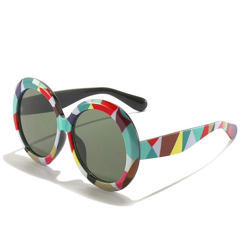 Unisex Big Round Sunglasses Luxury Retro Oversized Shade UV400