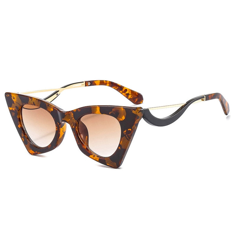 Fashion Unique Cat Eye Women Sunglasses Retro Colorful Eyewear Shades UV400