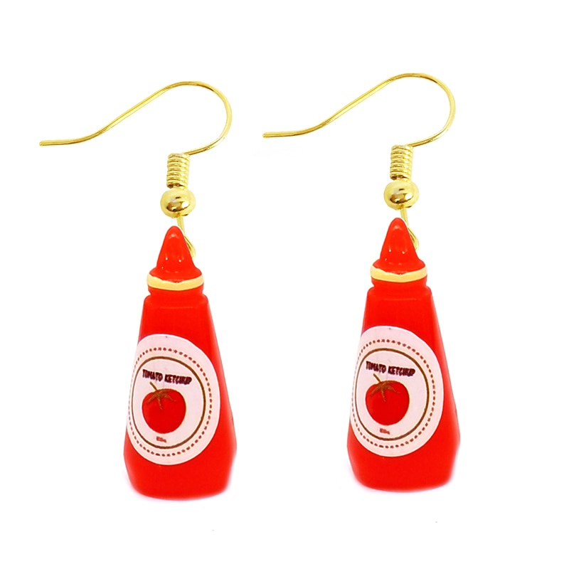 Earring For Women Resin Drop Custom Made Handmade Cute Girls Gift Eardrop Funny food Snacks Popcorn Donut Candy Chocolate Gum