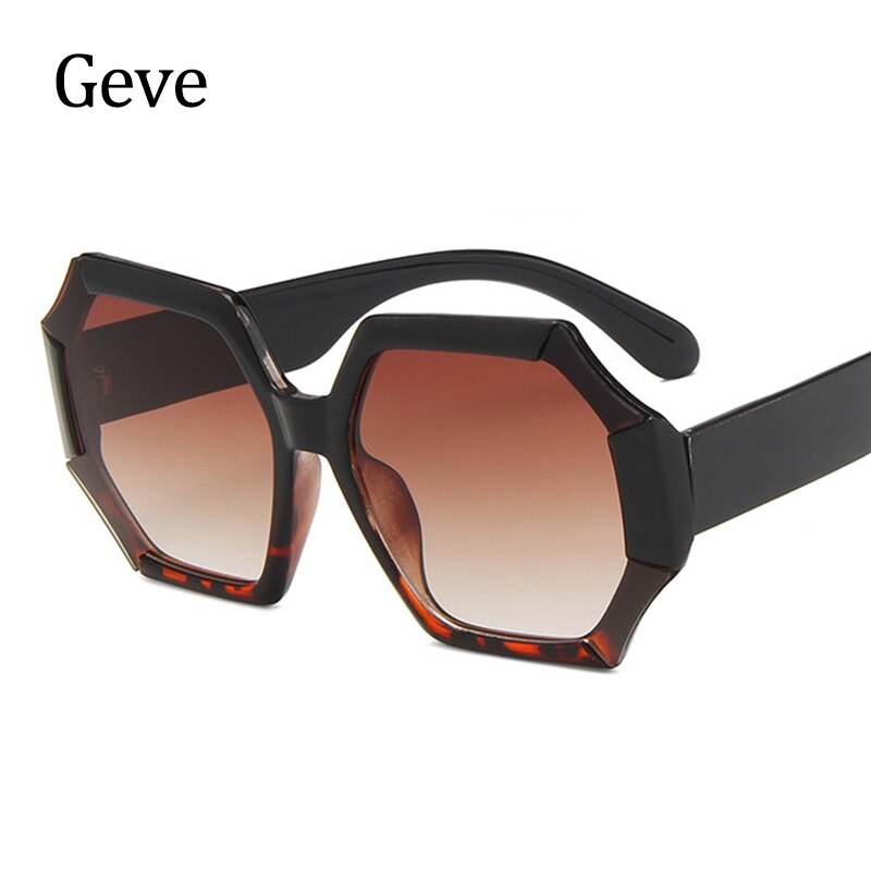 Unique Polygonal Square Sunglasses Brand Designer Gradient Lenses Sunglasses