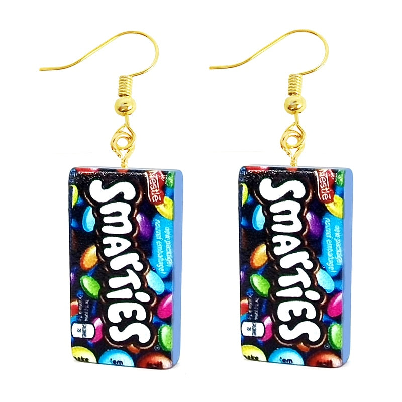 Earring For Women Resin Drop Custom Made Handmade Cute Girls Gift Eardrop Funny food Snacks Popcorn Donut Candy Chocolate Gum